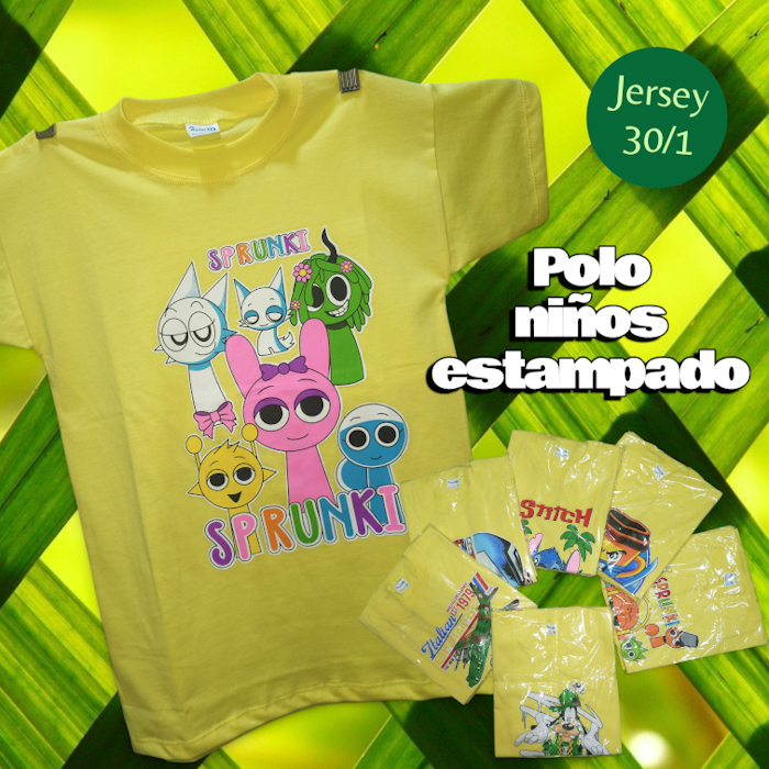 POLO PARA NIÑOS C/ ESTAMPADO JERSEY 30/1