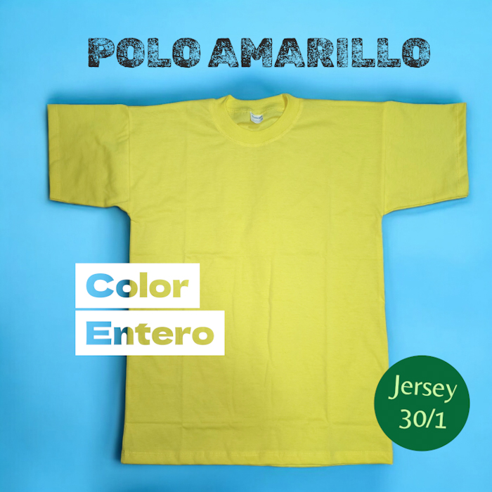 POLO ALGODON AMARILLO JERSEY 30/1