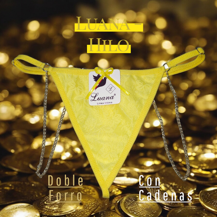 HILO LUANA DOBLE FORRO / CON CADENA AMARILLO T- UNICA